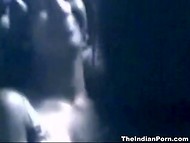 Indian guy hid the camera across from the bed to film sex action with his girlfriend