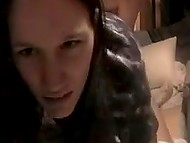 Homemade sextape with curvaceous Croatian girl doing it with boyfriend in bedroom