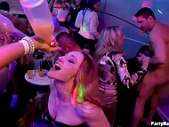 Pumped strippers with inked bodies do nothing but fucking drunken girls in nightclub