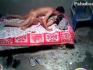 Asian hooker washes client's cock before rides it and man fucks her pussy in missionary on the bed