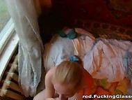 Wicked guy with spy glasses recorded a nice sex with amateur blonde peach