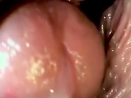 Camera inside the vagina during sex and cum explosion - Sex clip