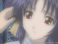 Cute babe with appetizing forms makes love to her new boyfriend in the hentai action
