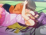 Hot hentai scene with busty sweetie and skinny boyfriend
