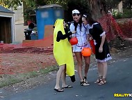 These nasty chicks are ready to do anything to entertain the public for some cash